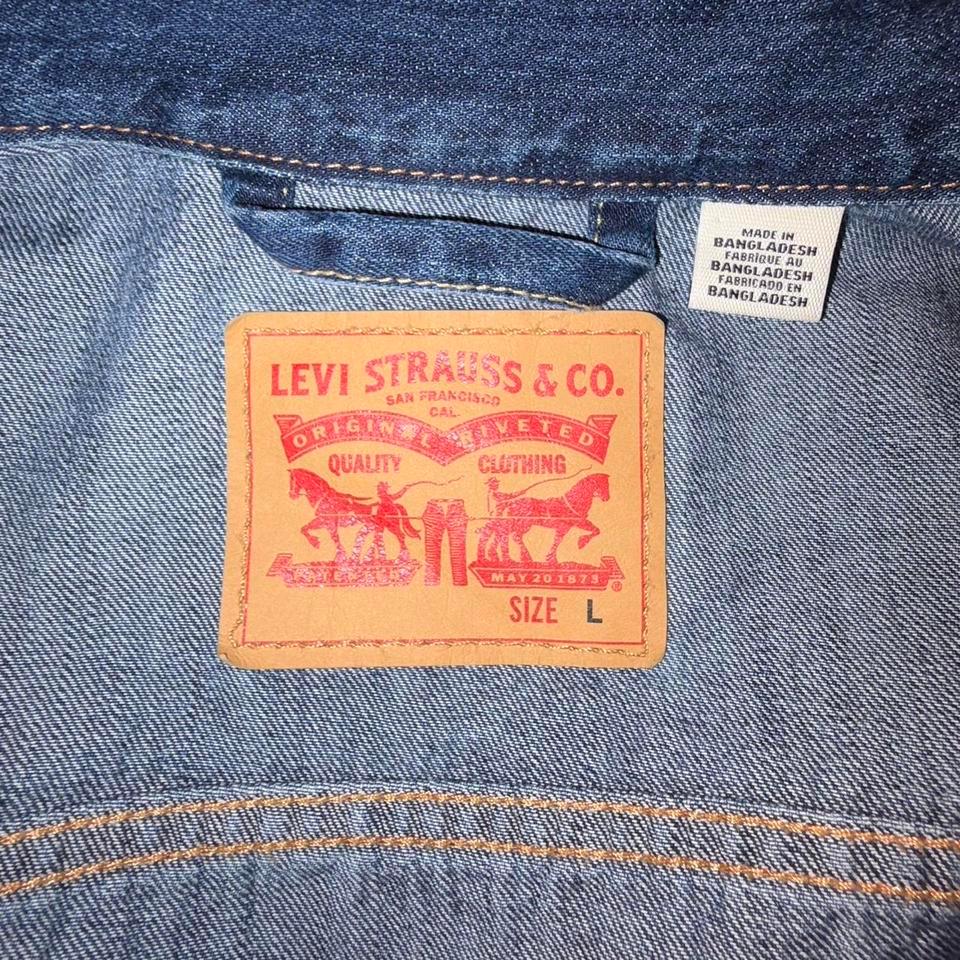 Levis Navy Denim Jacket Size 2a9b 4