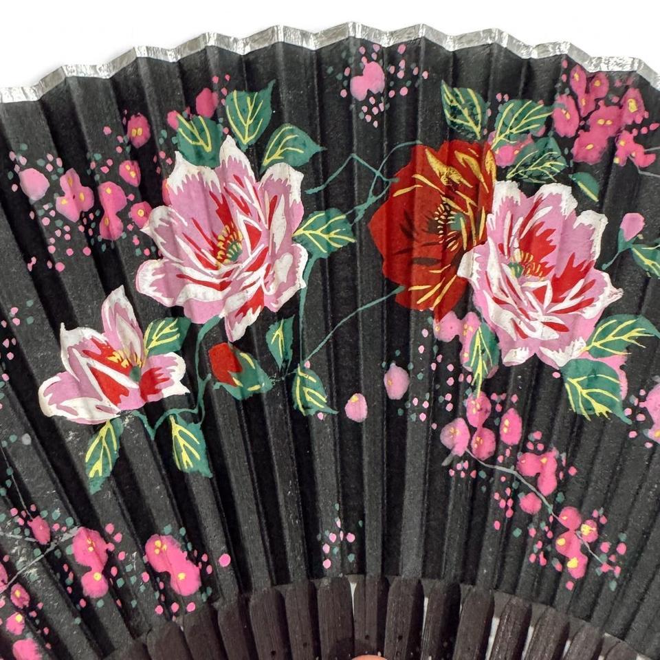 Vintage Japanese Hand Fan 92ab 5