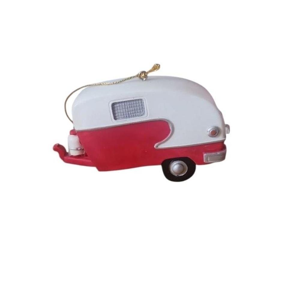 Vintage Camper Rv Trailer Red 2