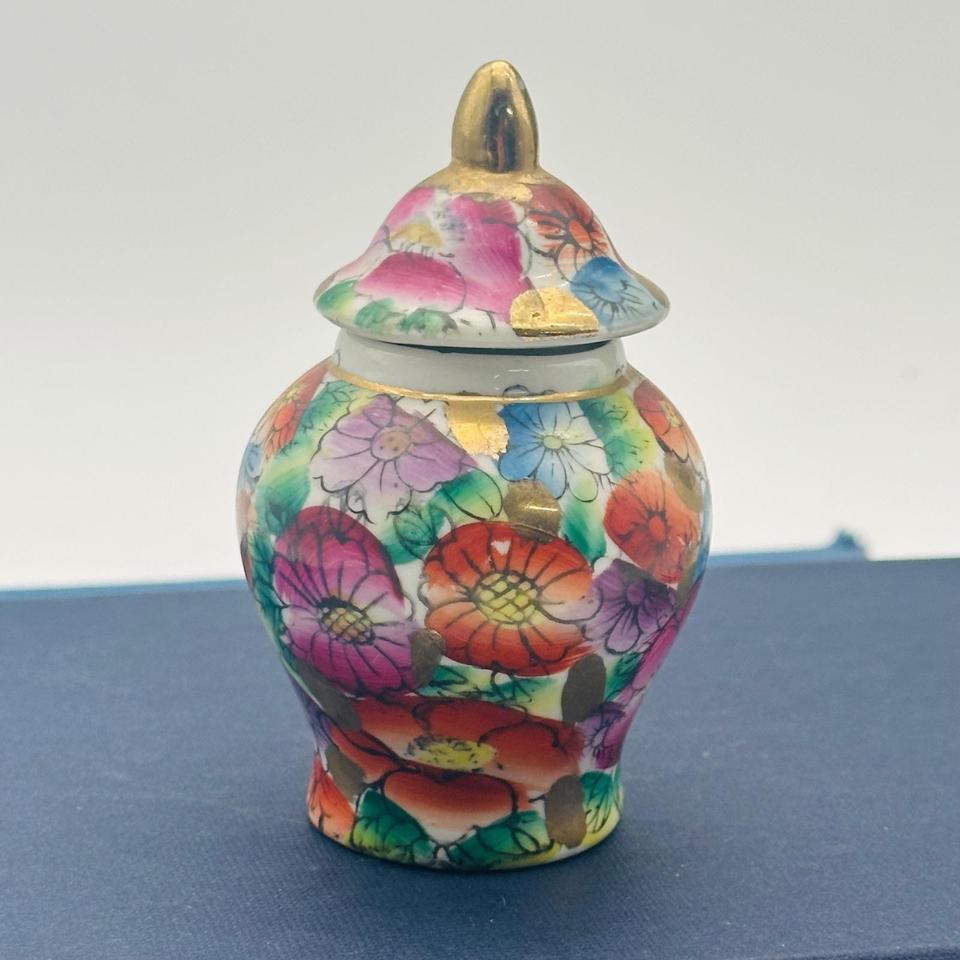 Vintage Miniature Millefleur Ginger Jar 5901