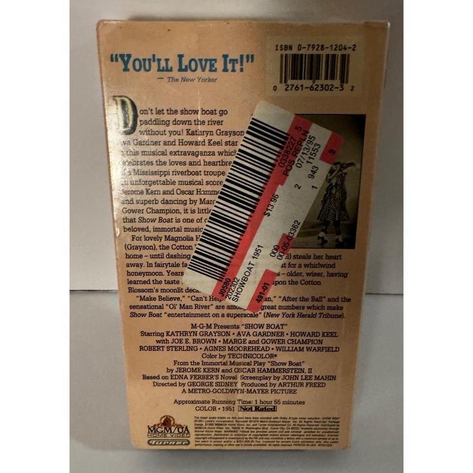 Mgm Show Boat Vhs Tape B90c 3