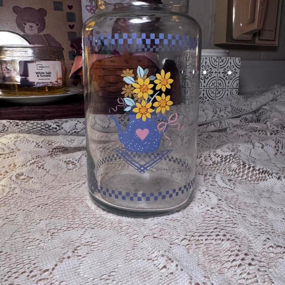Vintage 1986 Anchor Hocking Flower Bc0e