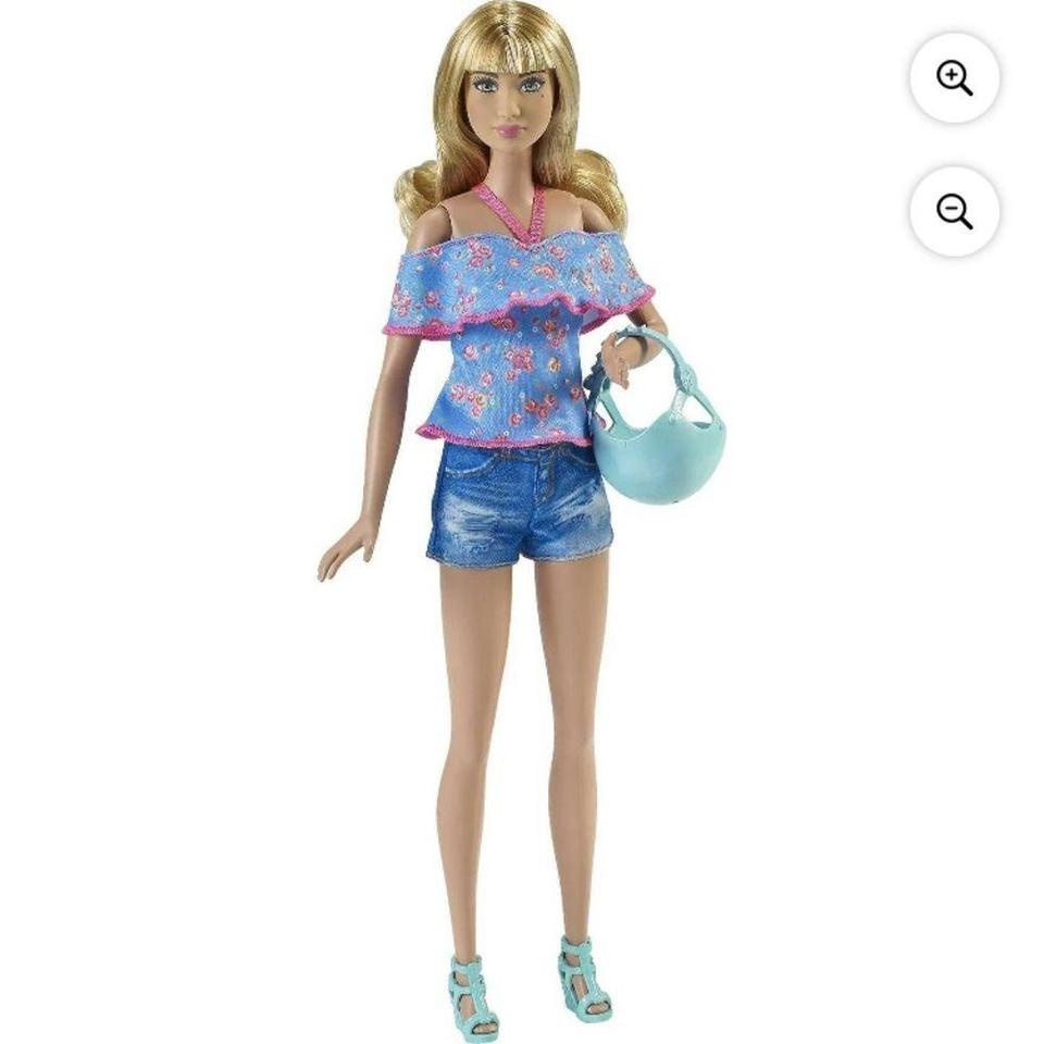Pink Barbie Bicycle Toy With 6