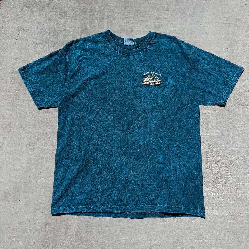 Santa Barbara California Blue Tie Dye E37a