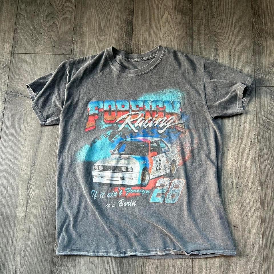 Pacsun Grey Vintage Racing Tee 8954