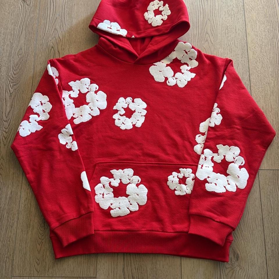 Red Denim Tears Hoodie Sizes