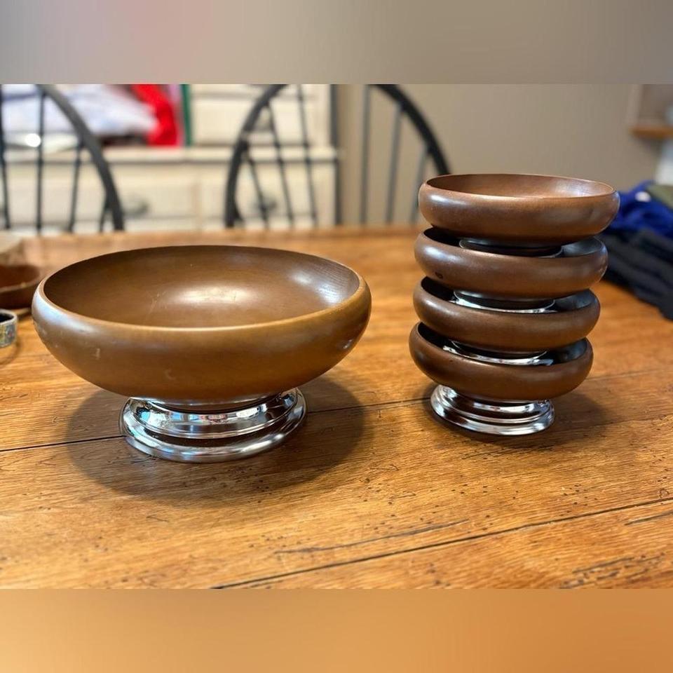 Mcm Vintage Hellerware Warm Wooden E302