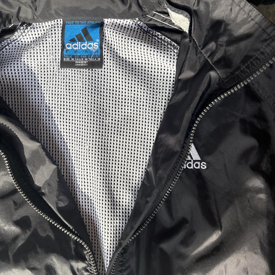 Adidas Black Windbreaker Jacket With 0731 2