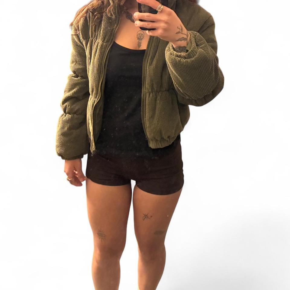 Steve Madden Green Cropped Puffer 58ec