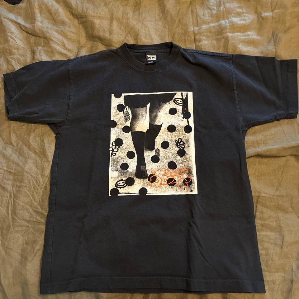 Obey Black Graphic Tee With 6980