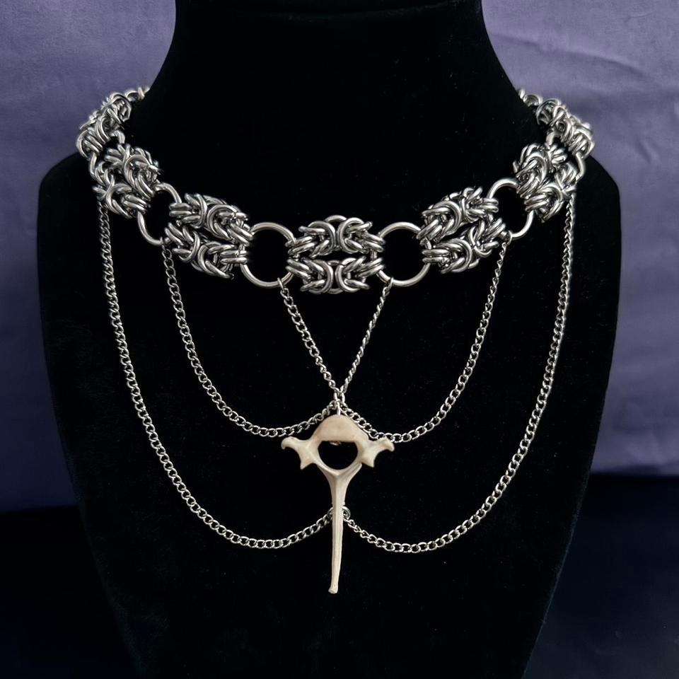 Handmade Chainmail Chokernecklace With A C483