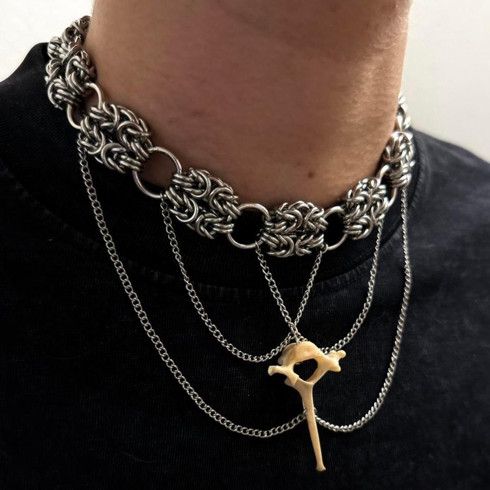 Handmade Chainmail Chokernecklace With A C483 4