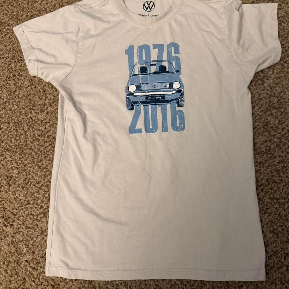 Volkswagen White T Shirt Car 76fe