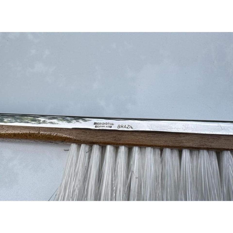 Vintage Meridional Silverplated Clothes Brush 64df 2