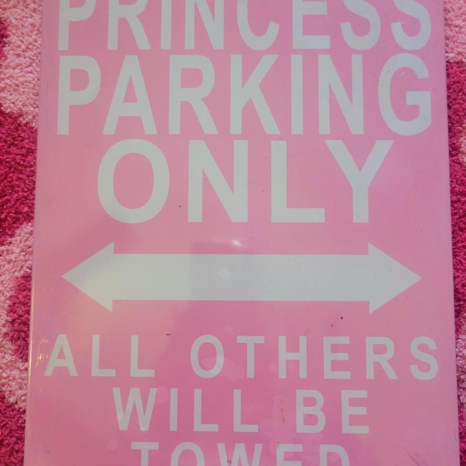 Princess Parking Only Sign Metal Ce09