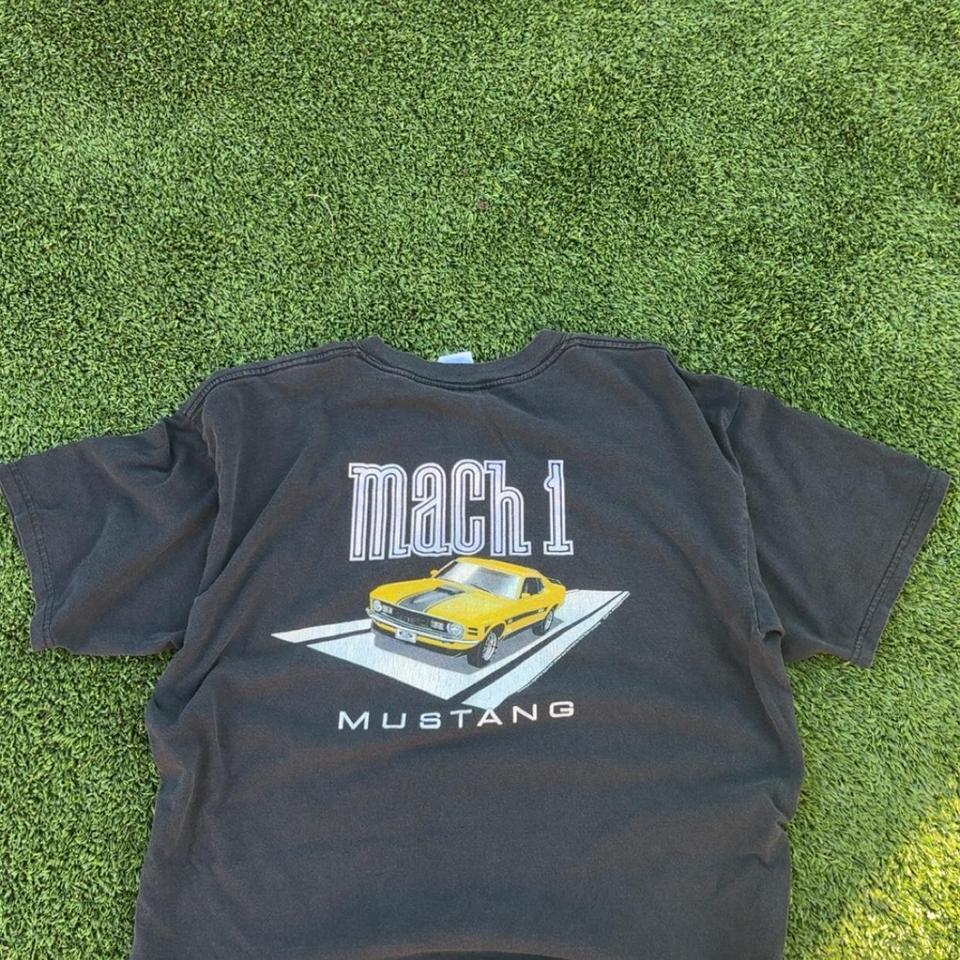 Black Vintage Mustang Racing Tee