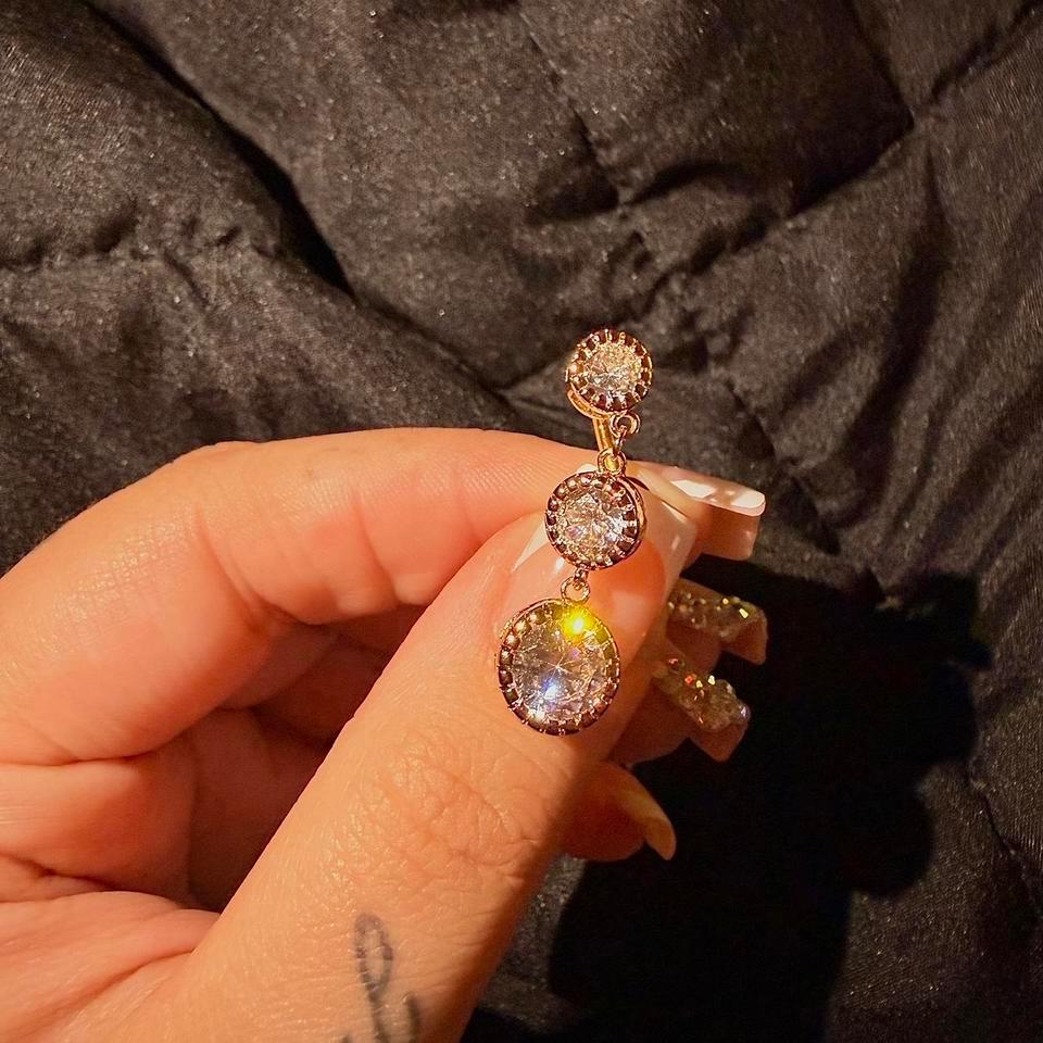 Rose Gold Diamond Belly Button B50f