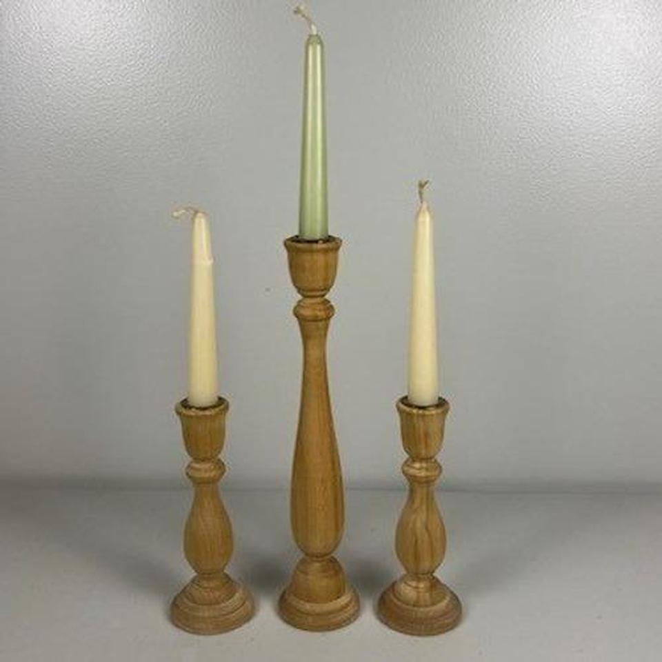 Set Of 3 Turned Wood 9976