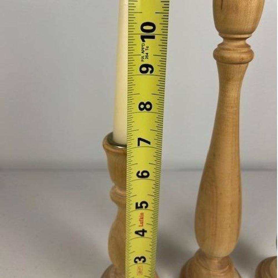 Set Of 3 Turned Wood 9976 5