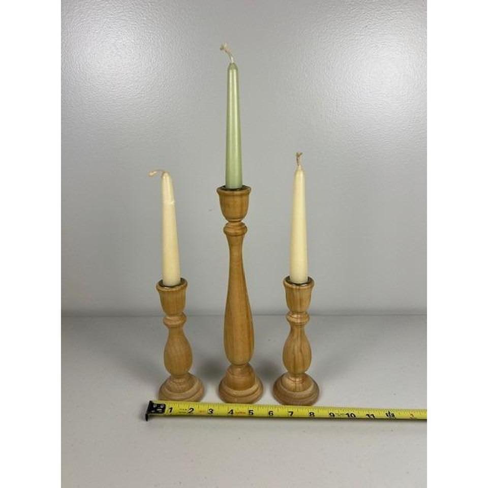 Set Of 3 Turned Wood 9976 7