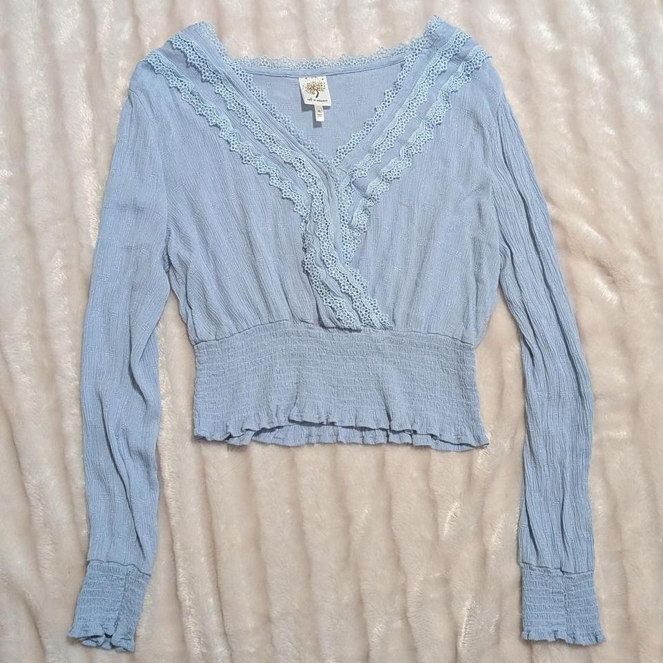 Blue Coquette Top Size Xl 3fab