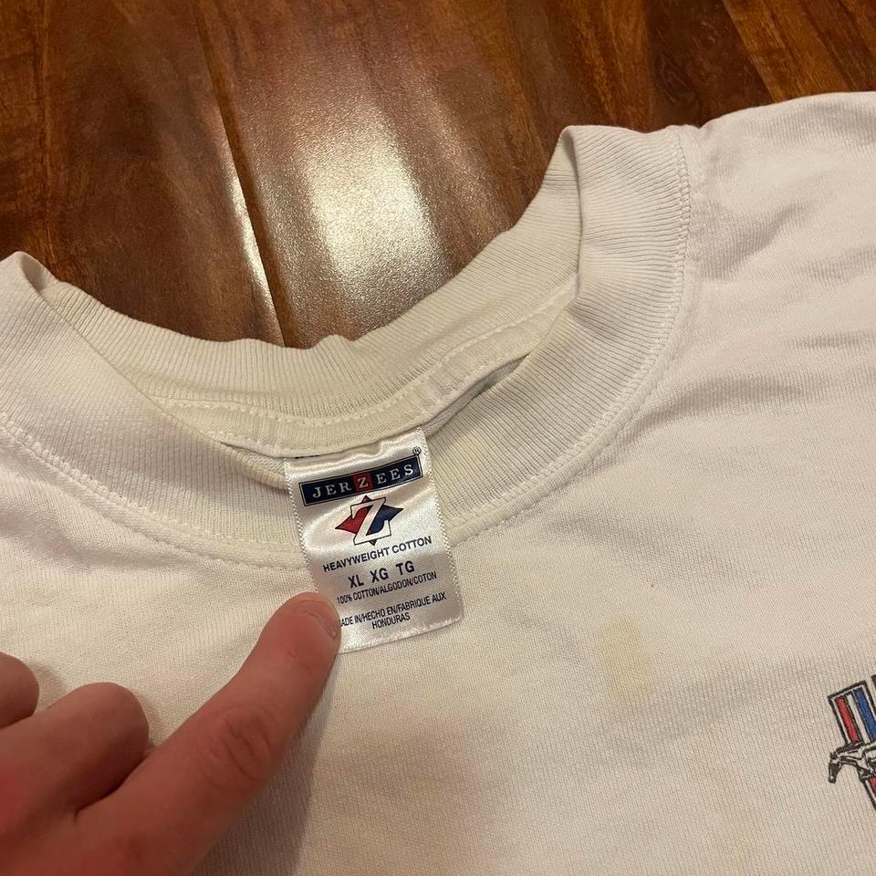 White Vintage Mustang Graphic Tee 3