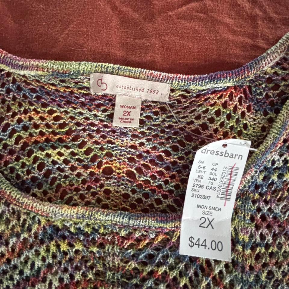 Nwt Dressbarn Multicoloured Knit Poncho 1dd4 7