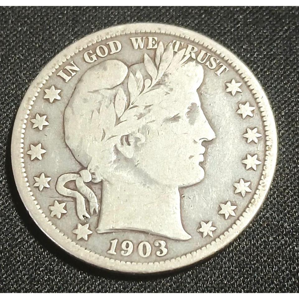 Estate Coin 1903 O Barber Silver50c 78ac