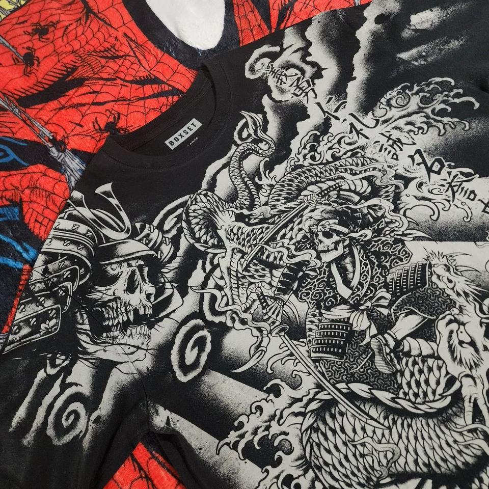 Sick Japanese Skeleton Samurai Dragon F715 4