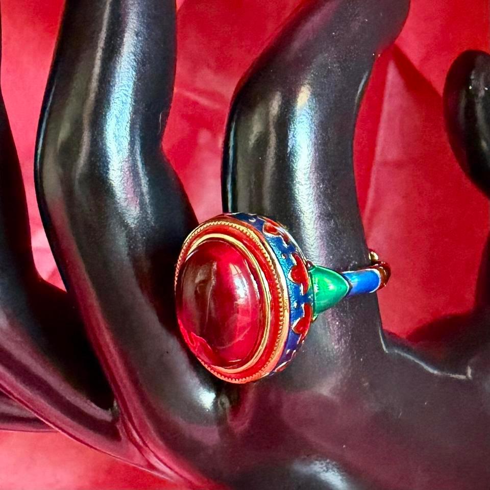 Beautiful Nwot Vintage Enamel Flower 0c49