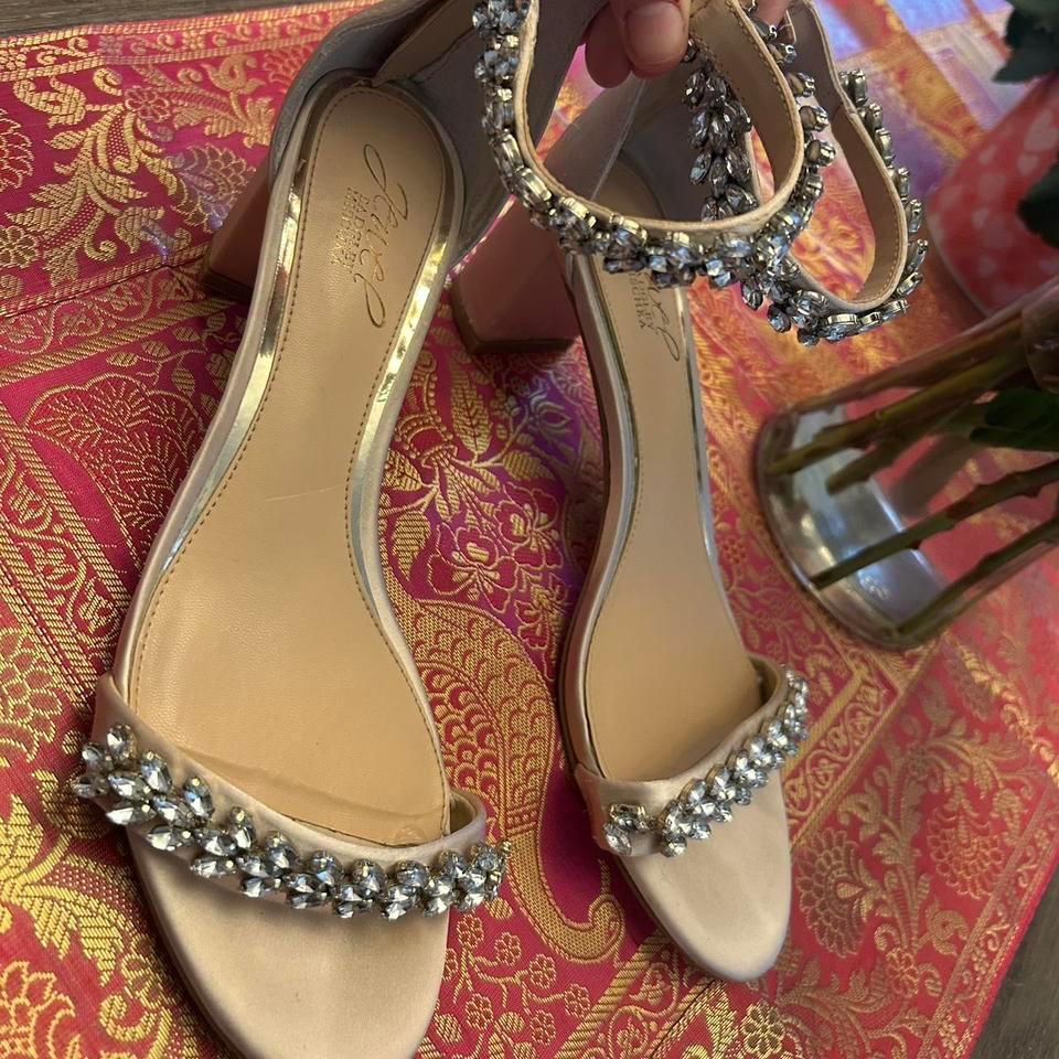 Gold Rhinestone Embellished Heels Heels 1242 5