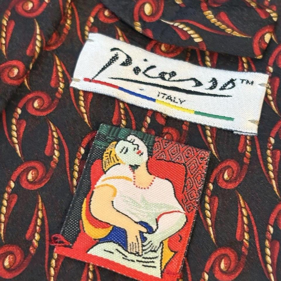 Picasso Italy Abstract Swirl Silk 7a5a 7