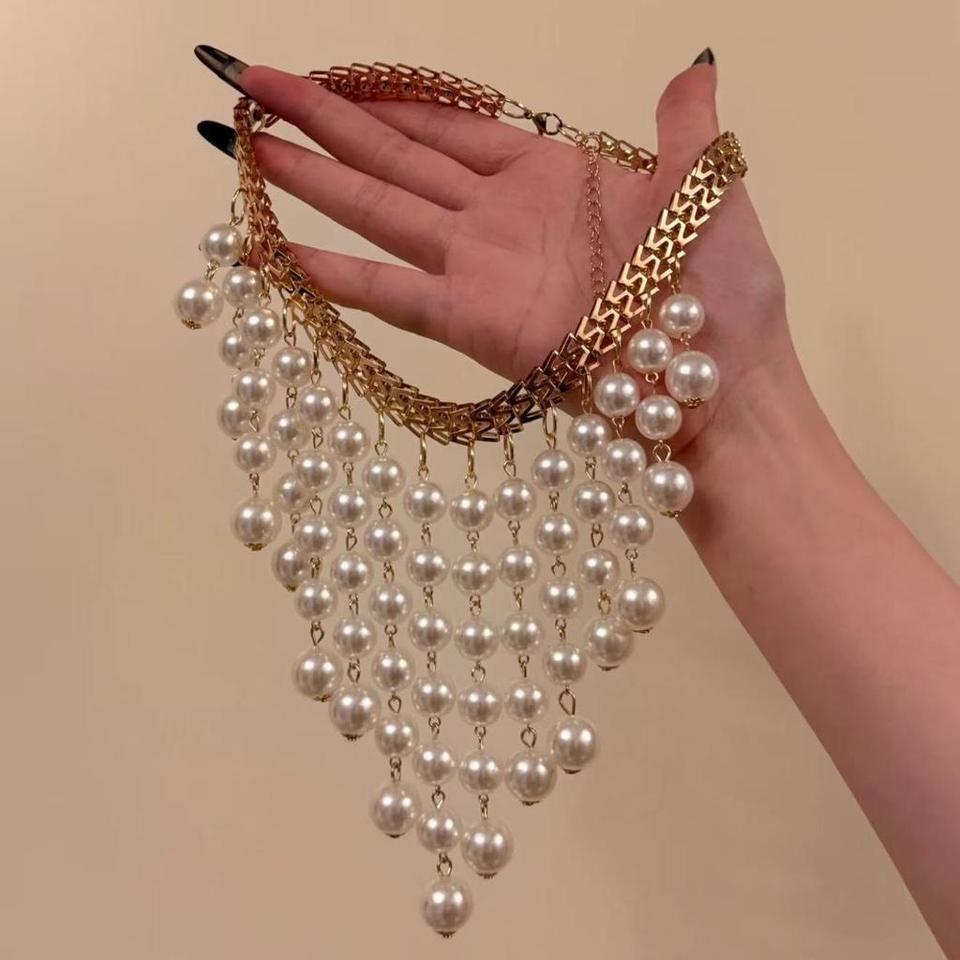 Gold And White Pearl Statement 410e