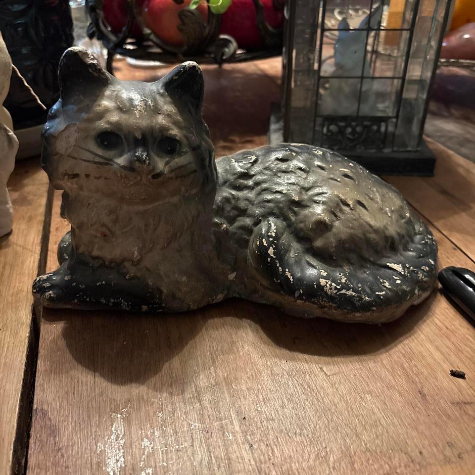 Black Cat Statue 1930 Painted 1c48