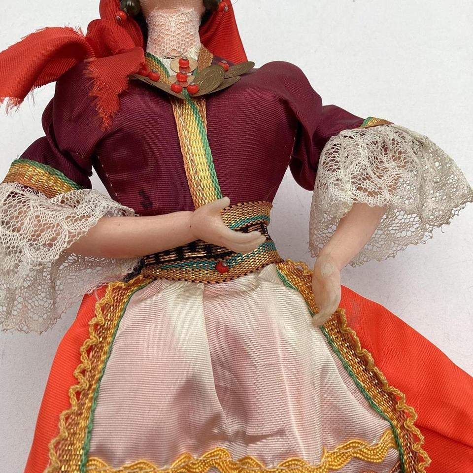 Vintage Greek Souvenir Doll Traditional 5e42 6