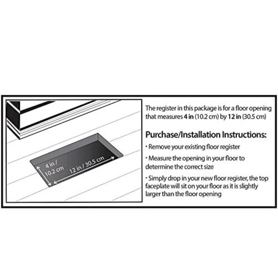 Pl412 Wh Lattice Floor Register 4x12 7