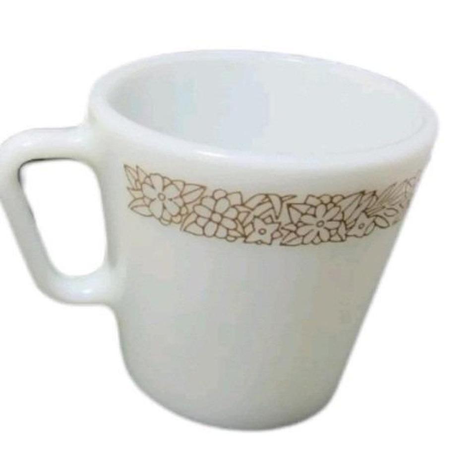 Pyrex Woodland Milk Glass Mugs 3c00 3
