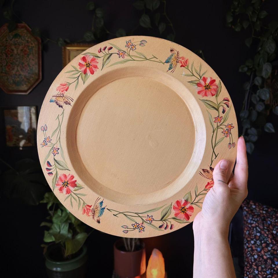 Belk Hand Painted Floral Butterfly