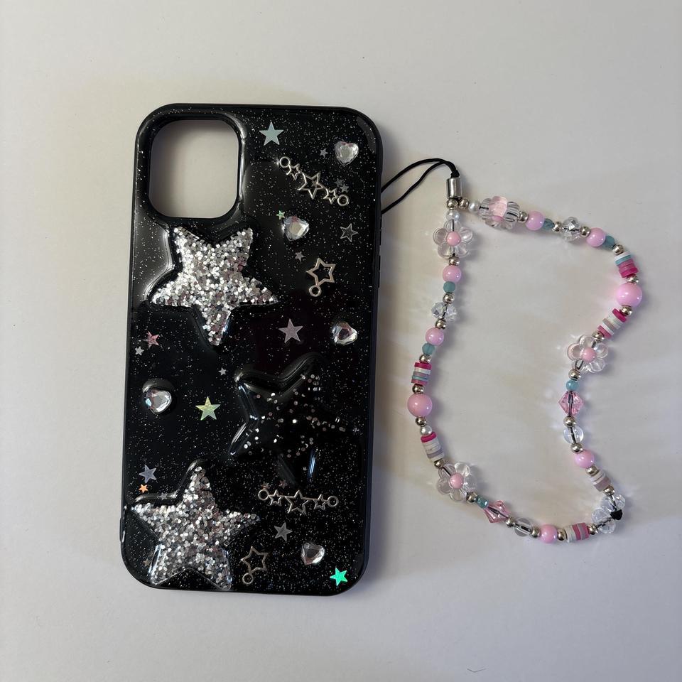 Black Glitter Phone Case With 50c7