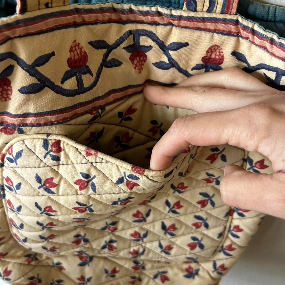 Quilted Floral Tote Bag With 76a3 2