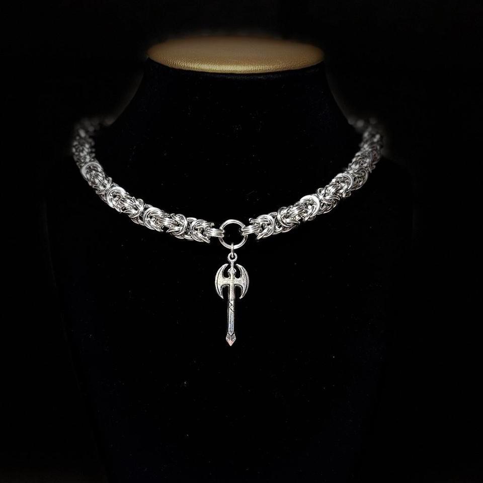Byzantine Chainmaille Choker With Battle