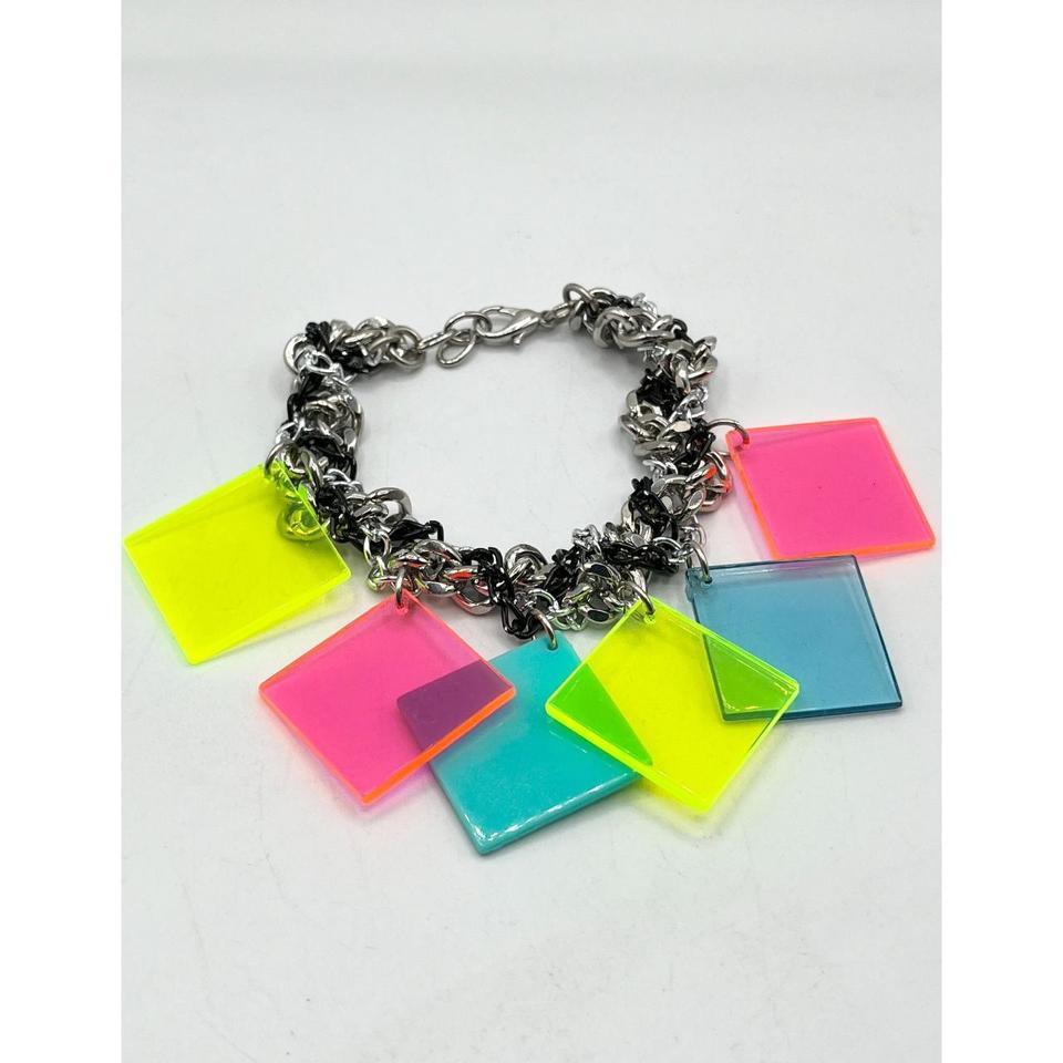 Vintage Plexiglass Lucite Chain Charm 3