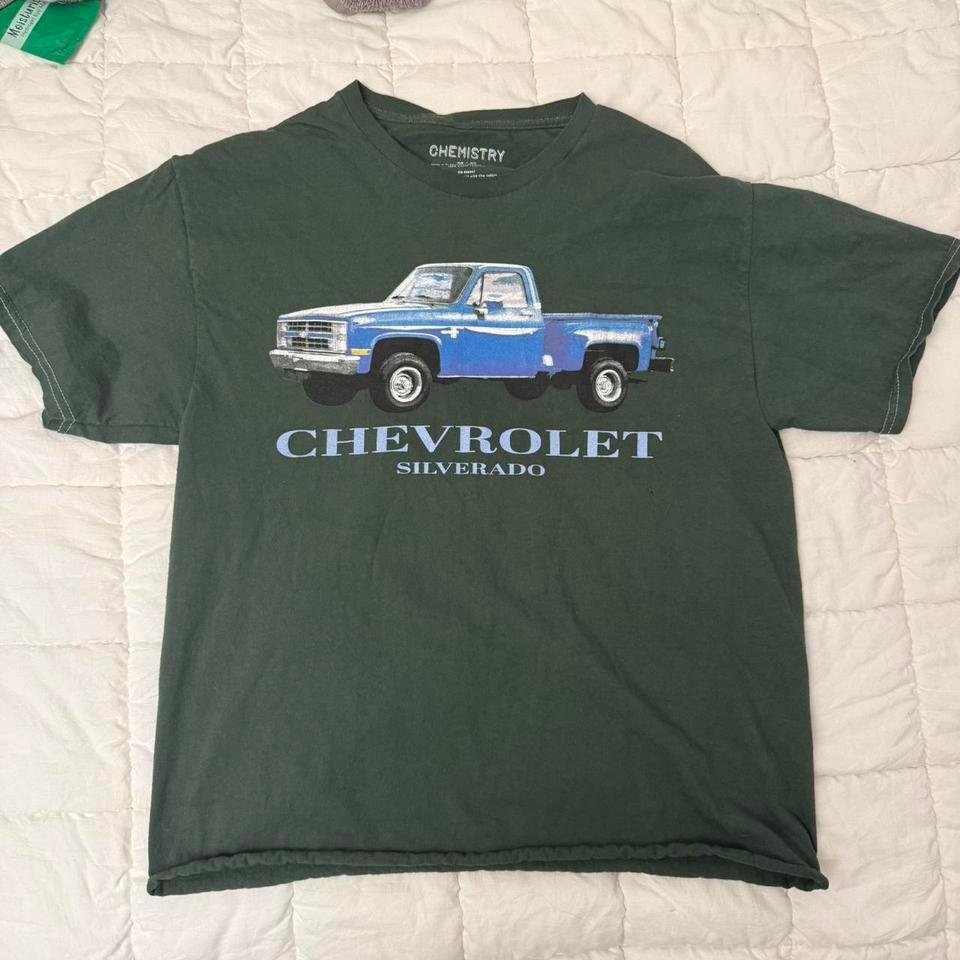 Green Chevrolet Silverado Truck Tee B34e