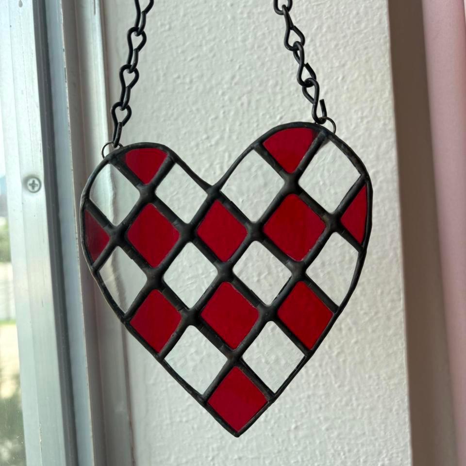 Stained Glass Heart Suncatcher Valentinesday F552 2