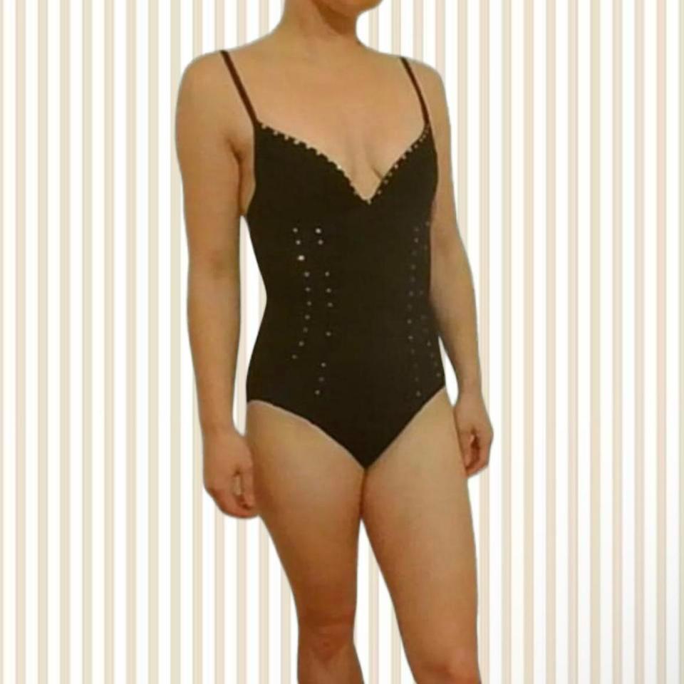 Black Corset Bodysuit Capezio Dancer 6
