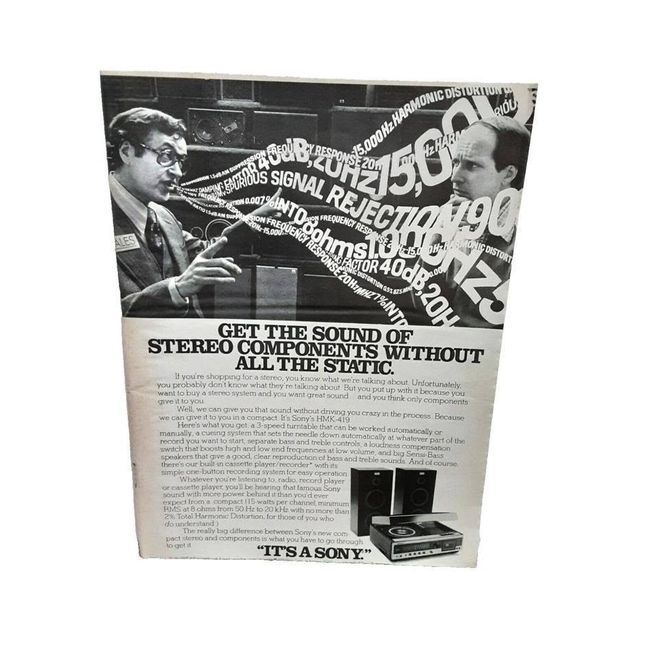 1977 Sony Stereo System Without