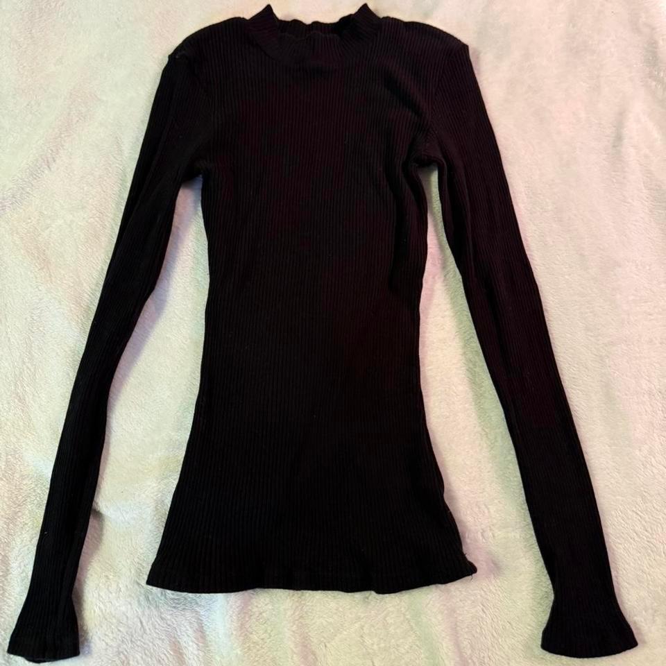 Long Sleeve Black Shirts Tops 3035 4