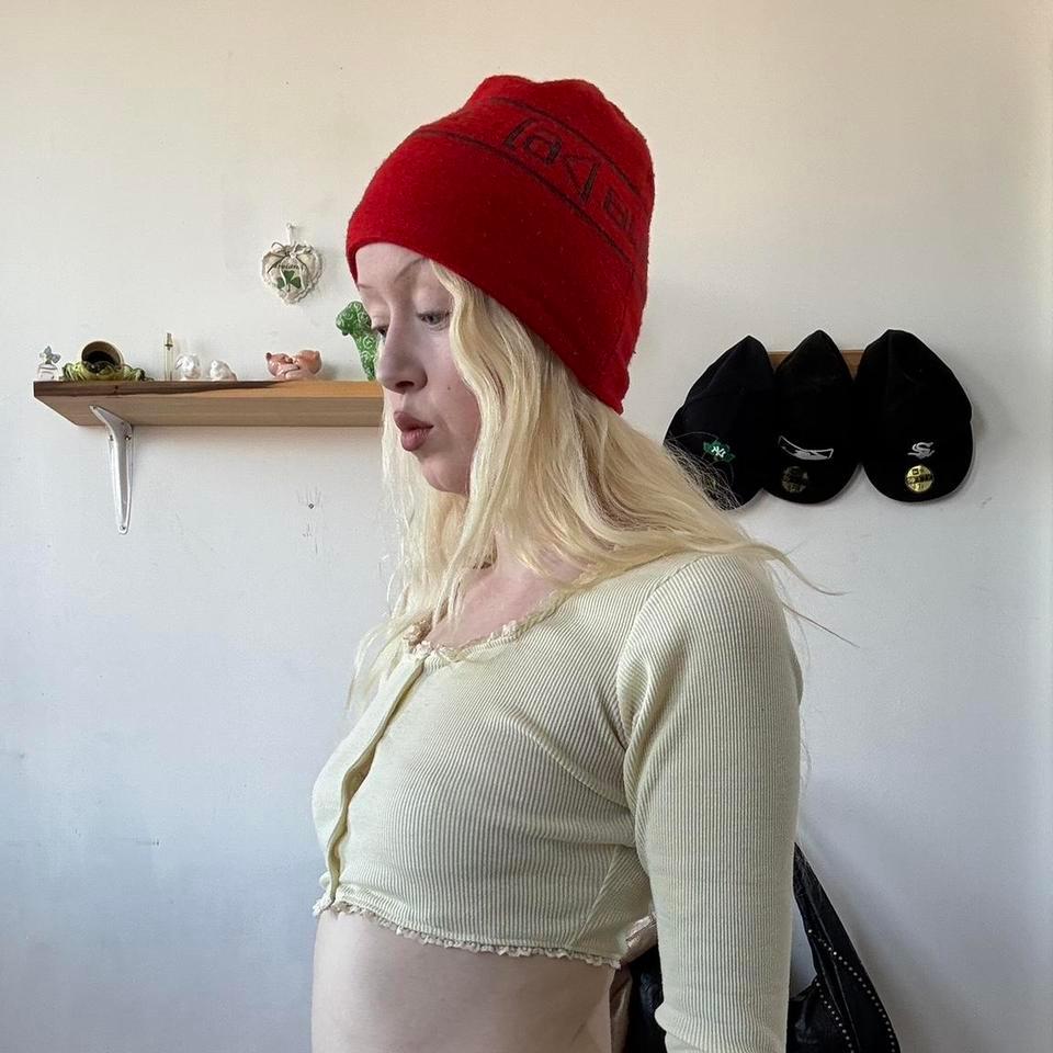 90s Burton Orange Beanie Knit 35e8