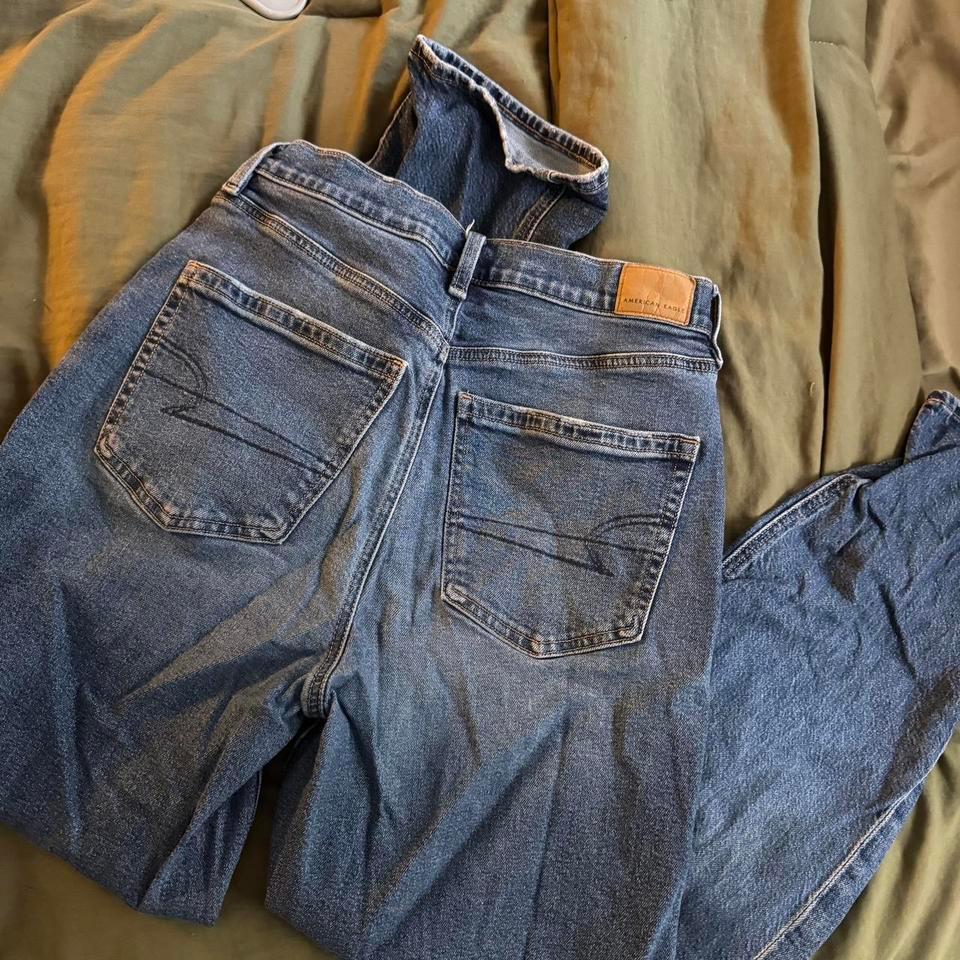 American Eagle Blue High Waisted Straight 950d 5