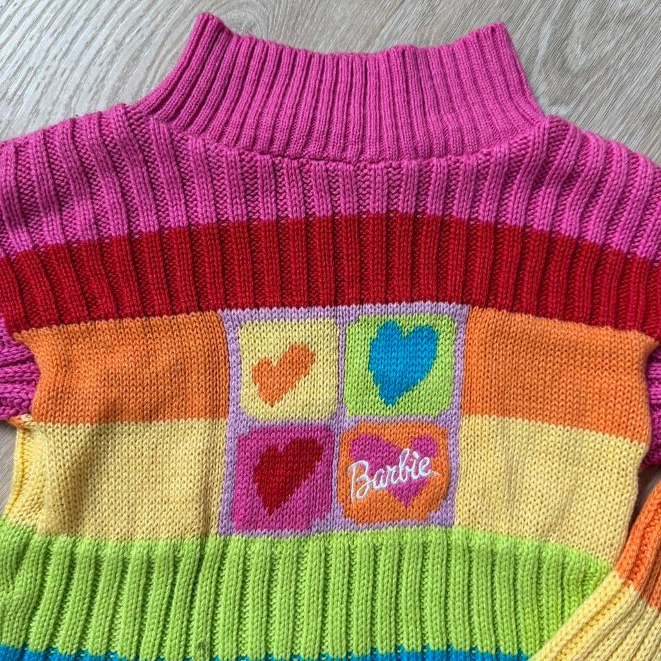 Vintage Rainbow Barbie Knit Sweater 918b 3